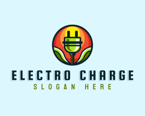 Power Electric Plug logo design