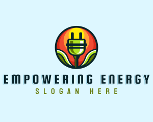 Power Electric Plug logo design