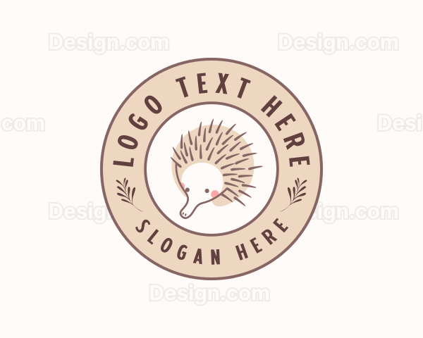 Echidna Australian Animal Logo