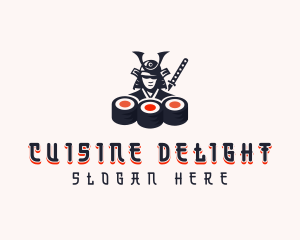 Samurai Gourmet Sushi logo design