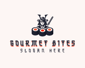 Samurai Gourmet Sushi logo design