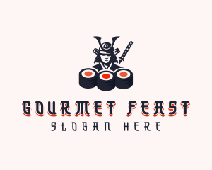 Samurai Gourmet Sushi logo design