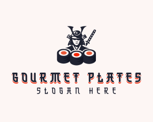 Samurai Gourmet Sushi logo design