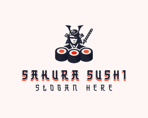 Samurai Gourmet Sushi logo design