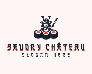 Samurai Gourmet Sushi logo design