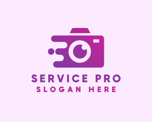 Purple Camera Service  logo design