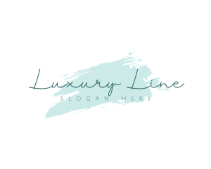 Blue Luxury Watercolor  logo design