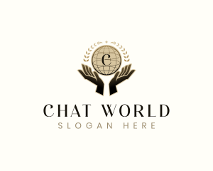 Globe Hand Community logo design