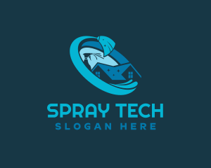 Housekeeping Spray Mop logo design