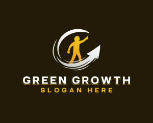 Arrow Man Growth logo design