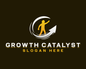 Arrow Man Growth logo design