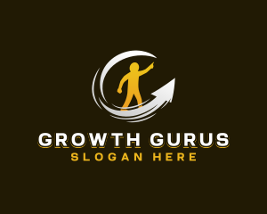 Arrow Man Growth logo design