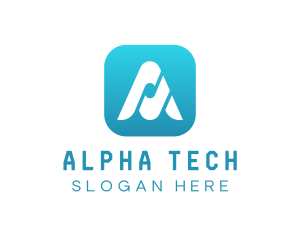 Tech Startup Letter A logo design