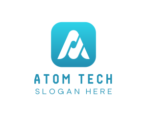 Tech Startup Letter A logo design