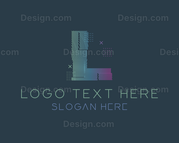 Modern Glitch Letter L Logo