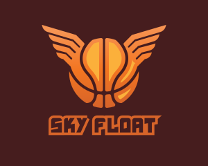 Orange Basketball Wings logo