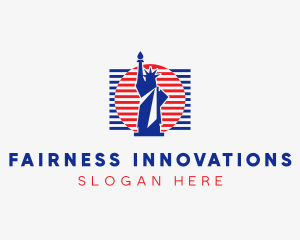 Statue Of Liberty Flag  logo design