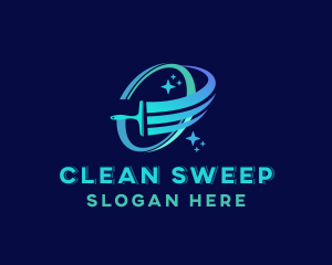 Wiper Cleaning Swoosh logo design