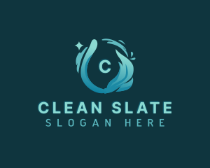 Cleaning Mop Sanitation logo design