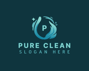 Cleaning Mop Sanitation logo design