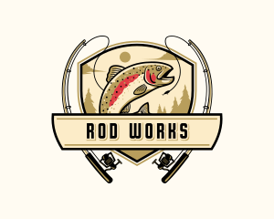 Fishing Rod Fish logo