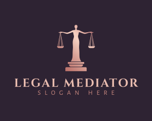 Lady Justice Scales logo design