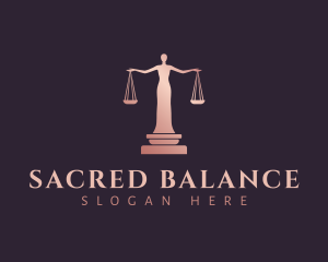 Lady Justice Scales logo design