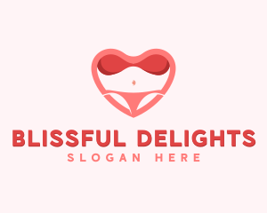 Sexy Lingerie Heart logo design