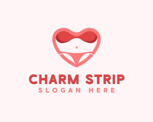 Sexy Lingerie Heart logo design