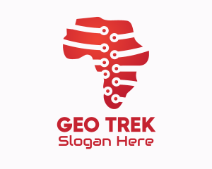 Digital African Map logo design