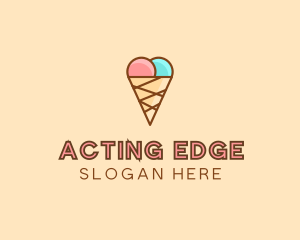 Sweet Ice Cream Cone  logo design