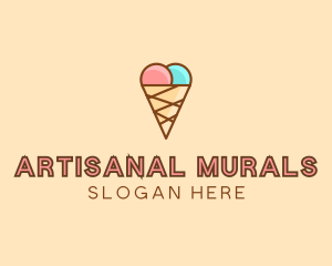 Sweet Ice Cream Cone  logo design