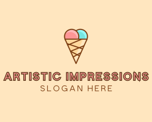 Sweet Ice Cream Cone  logo design