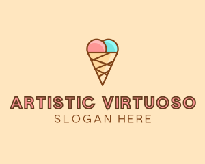 Sweet Ice Cream Cone  logo design