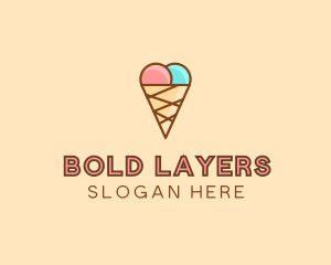 Sweet Ice Cream Cone  logo design