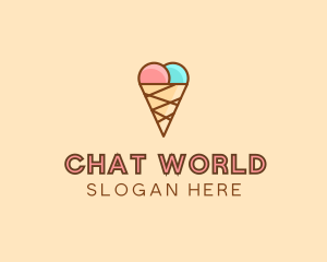 Sweet Ice Cream Cone  logo design