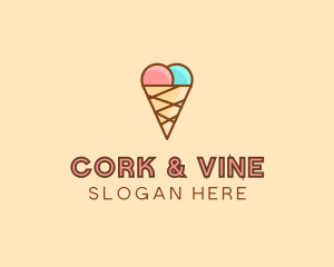 Sweet Ice Cream Cone  logo design