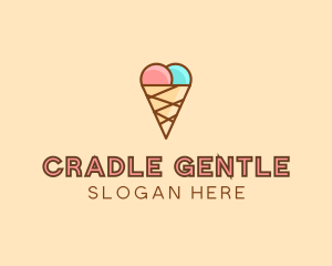 Sweet Ice Cream Cone  logo design