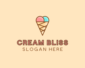 Sweet Ice Cream Cone  logo design