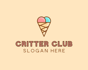 Sweet Ice Cream Cone  logo design