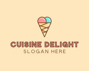 Sweet Ice Cream Cone  logo design