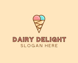 Sweet Ice Cream Cone  logo design