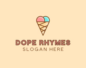 Sweet Ice Cream Cone  logo design