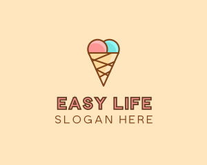 Sweet Ice Cream Cone  logo design