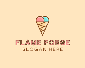 Sweet Ice Cream Cone  logo design