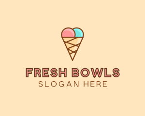 Sweet Ice Cream Cone  logo design