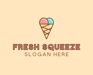 Sweet Ice Cream Cone  logo design