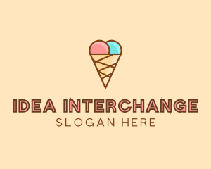 Sweet Ice Cream Cone  logo design