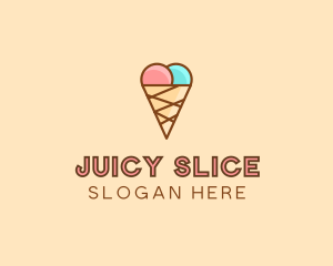 Sweet Ice Cream Cone  logo design