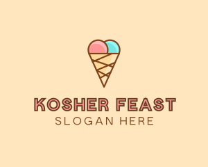 Sweet Ice Cream Cone  logo design